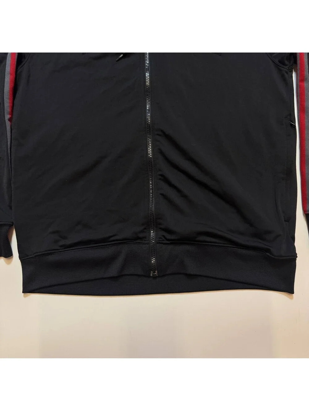 Nike Mens Jacket Size M Black Red Gray Full Zip Pre-Owned